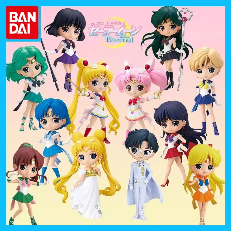 

Bandai Original Sailor Moon Anime Figure Charming Girl Super Sailor Action Figure Toys for Boys Girls Kids Gift