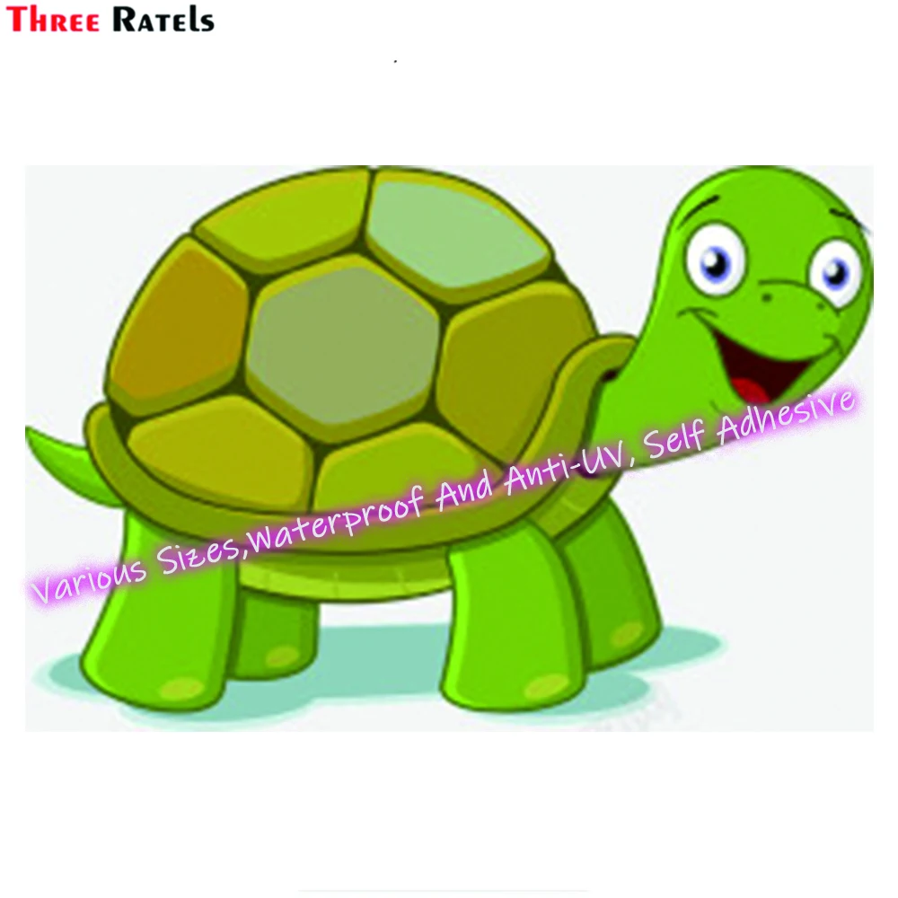 Three Ratels WF364 Green Cartoon Frog And Turtle For Laptop Motorcycle Skateboard Luggage Guitar Waterproof Decals