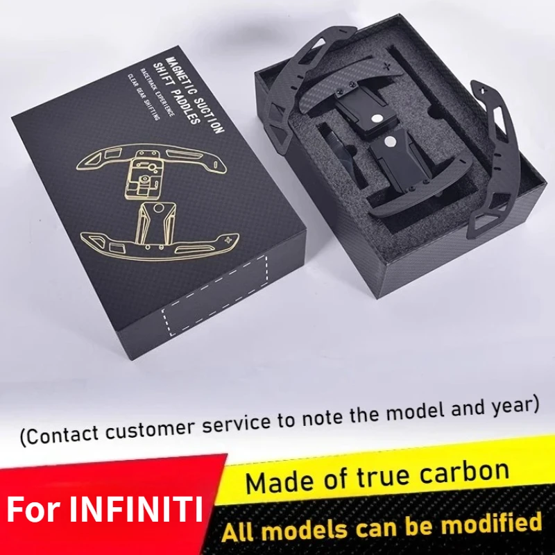

For INFINITI QX50/QX55/Q50L/Q60 Carbon Fiber Magnetic Paddle Shifter Lossless Upgrade And Modification Accessories
