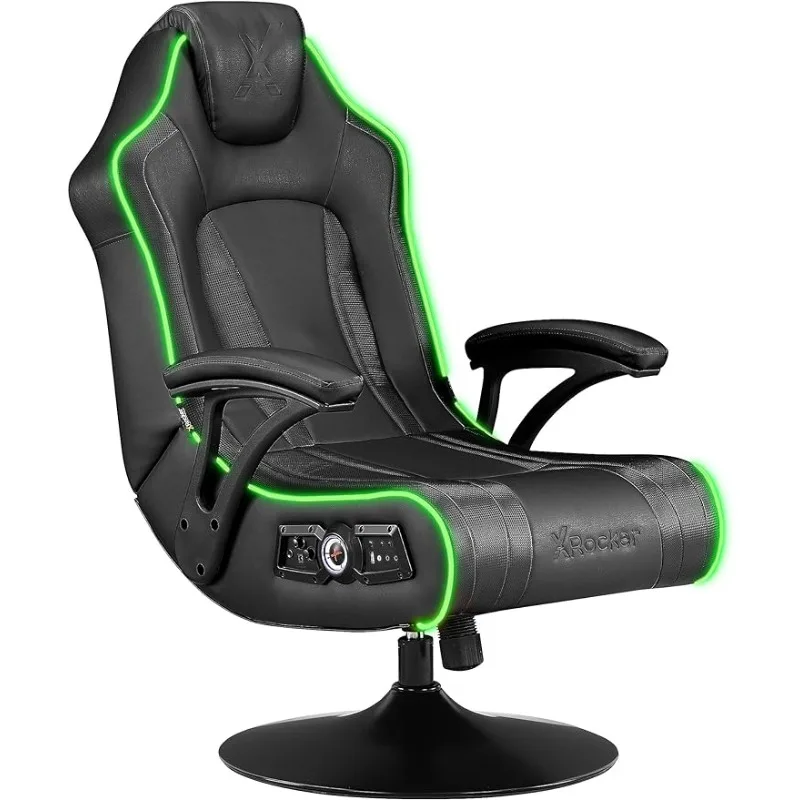 X Rocker Pedestal Gaming Chair, Use with All Major Gaming Consoles, Mobile, with Armrest, Bluetooth Audio