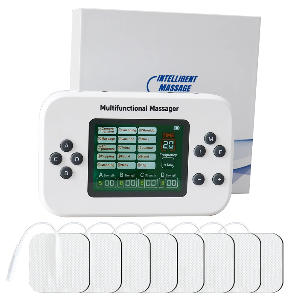 

Electric Tens Relax Muscle Stimulator 4 Output EMS Electrostimulator Acupuncture Body Massage Digital Therapy Slimming Machine