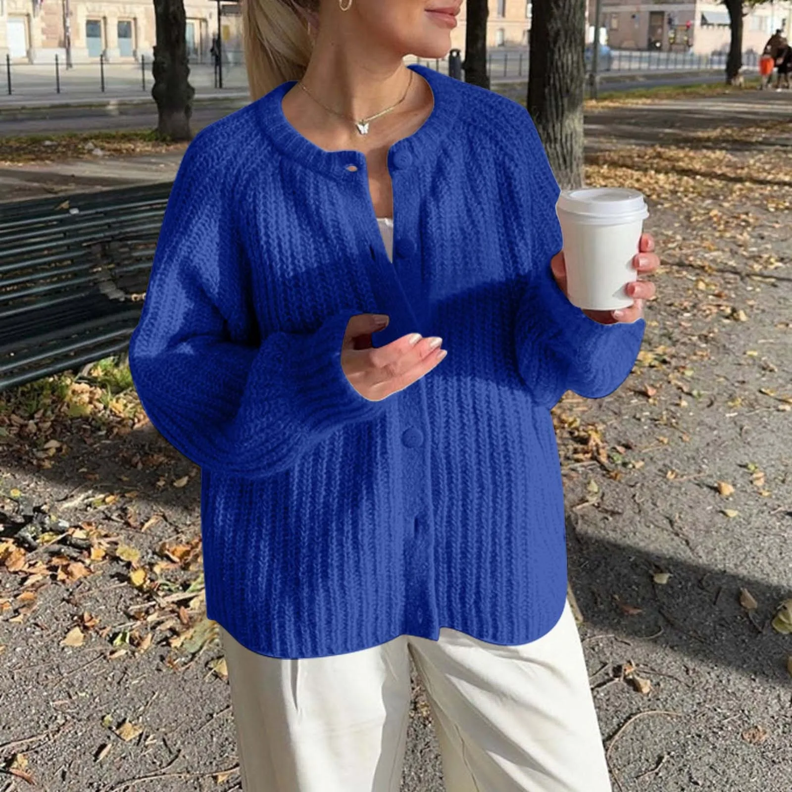 

Solid Color Casual Long Sleeve Cardigan Sweater Coat For Autumn Winter Sweat Necklace Womens Petite Sweaters Lightweight Sweater