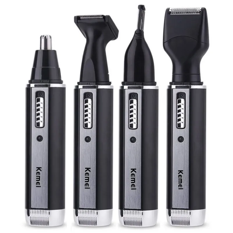 Keme 4in1 Nose Hair Trimmer For Men Face, Body ,Beard Eyebrow Trimer Ear Cleaner Grooming Nose Hair Shaver Set Rechargeable