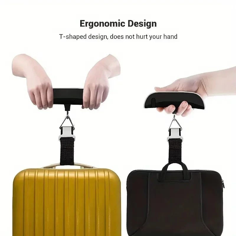 50kg Portable Hanging Scale Electronic Hand Luggage Scale Digital Display Suitcase 110lb Travel Baggage Bag Weighing Tools