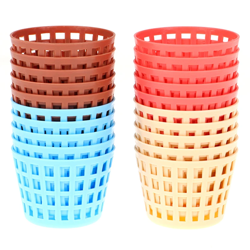5pcs 1/12 Dollhouse Miniature Clothes Storage Basket Dirty Laundry Basket Home Bathroom Decorative Accessories