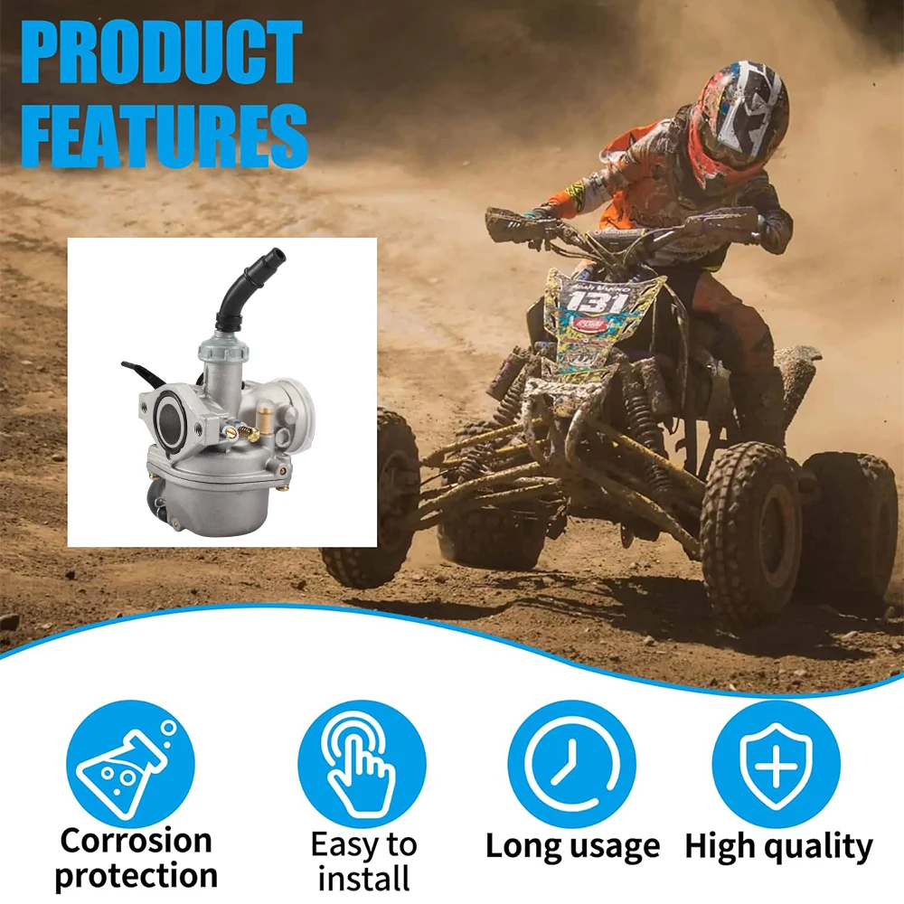 Motorcycle Carburetor PZ19 19mm Carburetor for 50 70 90 110 125cc ATV Quad 4 Wheeler Dirt Bike Motorbike