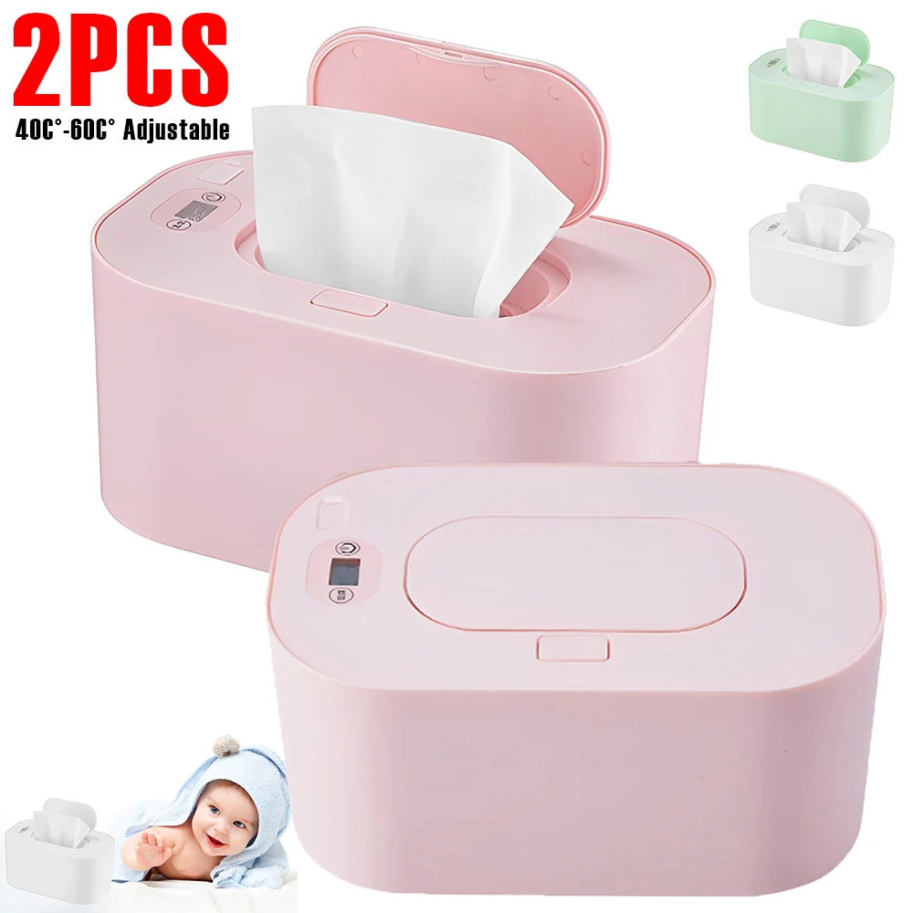 Calentador de toallitas para bebés USB Calentador de toallitas inteligente para bebés de gran capacidad con pantalla LED 3 modos 40-60 ° C Dispensador Calentador de Toallitas Ajustable