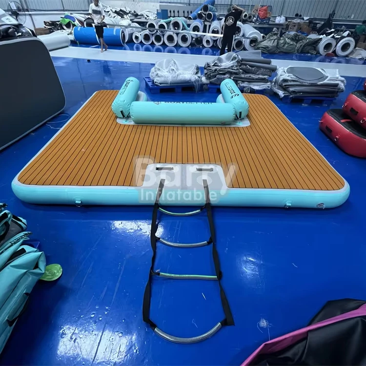 

Custom Make Luxury Water Inflatables Activities Dock Inflatable Floating Pool Swim Inflatable Pontoon Raft for Jet Ski Boat