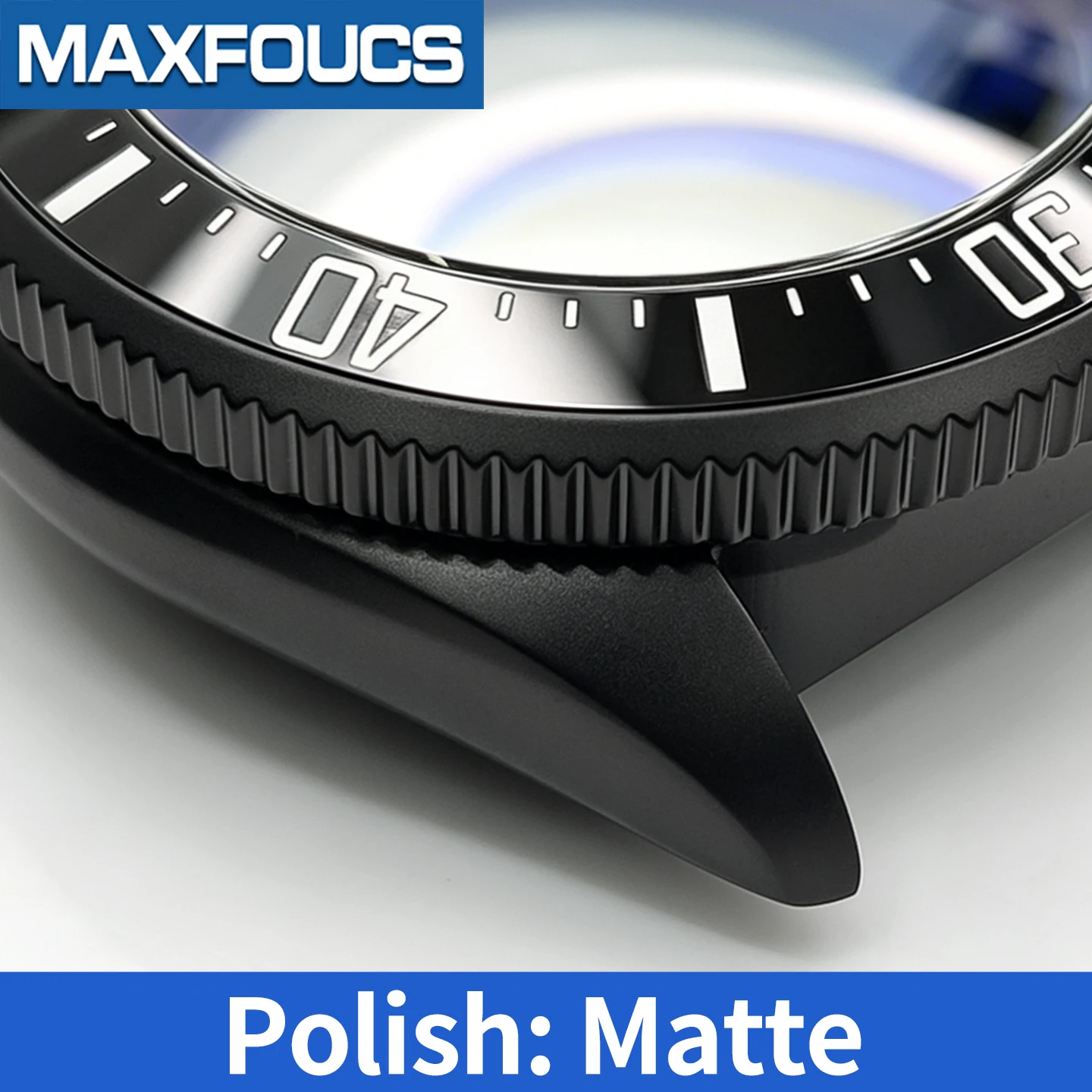 MM300 SKX 3.8 Uhrengehäuse-Set Schwarz Matt Passend für NH35/NH36/NH34 MOD Uhrengehäuse-Teile Saphirglas-Einsatz Lünette Maßanfertigung – Detail 6