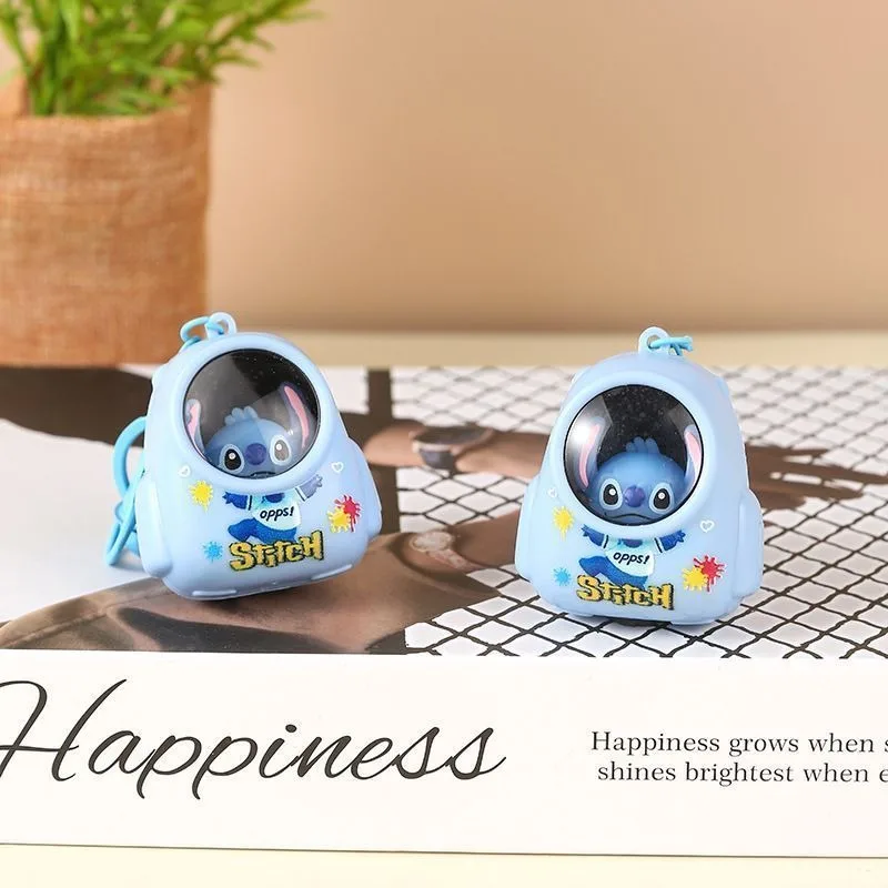 Stitch Animatie Randapparatuur Creatieve Cartoon Leuke Gloeiende Sleutelhanger Hangende Ketting Student Schooltas Decoratie Hanger