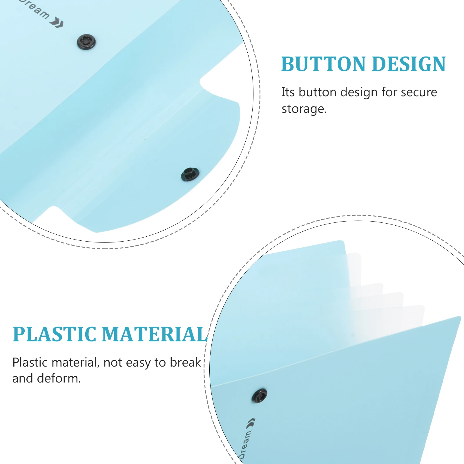 

3pcs Plastic File Folder Office Holder For Paper Document Storage File Organizer For School Office Home Blue