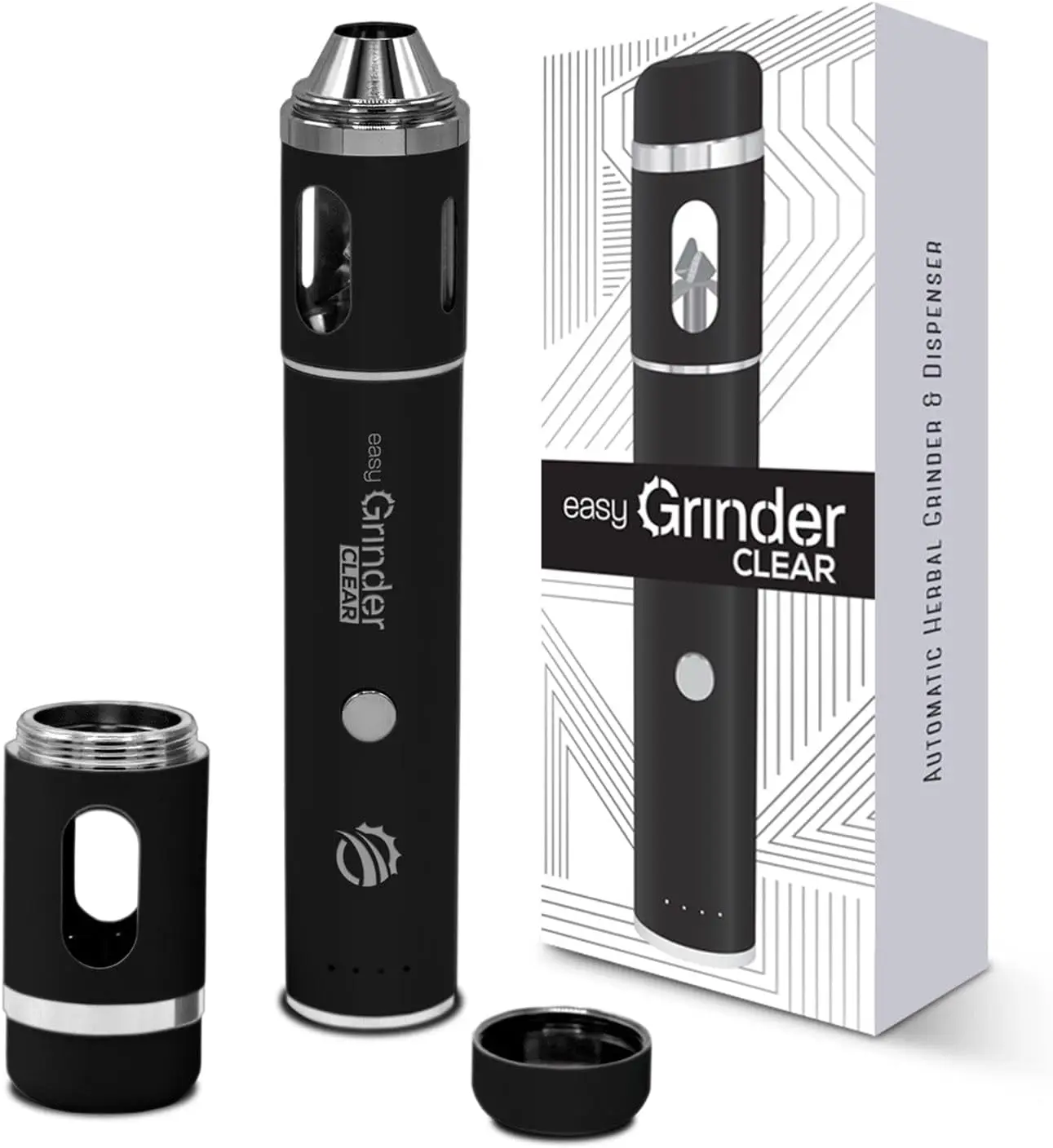 

Легкая кофемолка из прозрачного стекла, черная электрическая кофемолка для трав, ловушка пыльцы, лезвия из нержавеющей стали