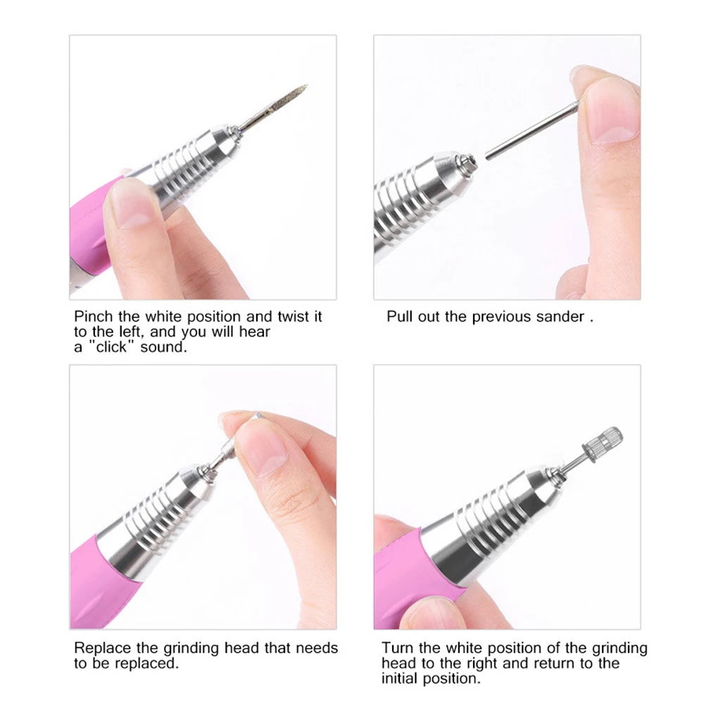 ماكينة مثقاب أظافر كهربائية قابلة للتعديل من لينماندا ، طقم صنفرة ، باديكير ومانيكير ، معدات تلميع الأظافر ، قاطع في الدقيقة #5