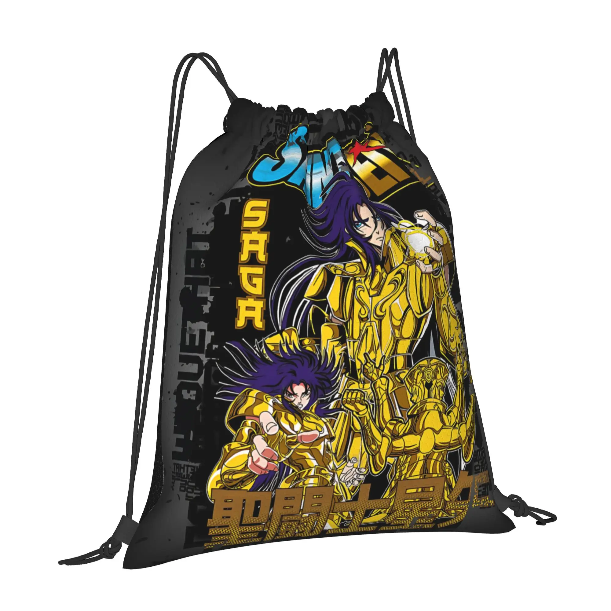 gym Pouch Saint Seiya  Drawstring Bags Shopping Unisex Storage Organize Bundle Pocket Rope Bag