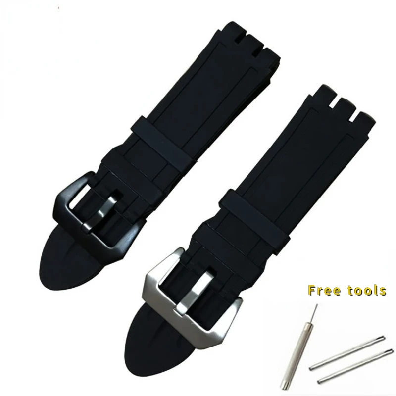 For Swatch YOS440 YOS413 YOS424 Silicone strap Mens Black rubber watchband Wrist strap bracelet 23m Watch accessories free tools