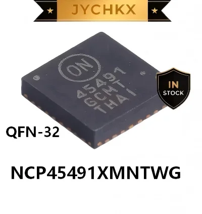 2-10PCS-NCP45491XMNTWG-QFN‑32‑EP-VFQFN‑32-4x4mm-4‑Channel-High‑Side-Shunt-Current-Voltage-Monitor-IC-26V-Silkscreen-45491
