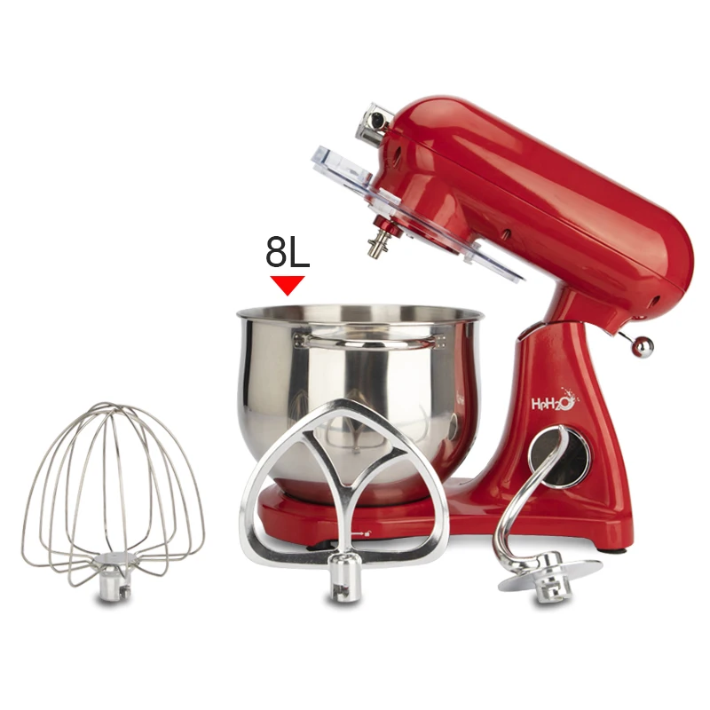 8L 1800W metal planetary Electric Stand Mixer Automatic Cream Dough Food Blender Whisk Kitchen Food Mixing Machine Hook Beater