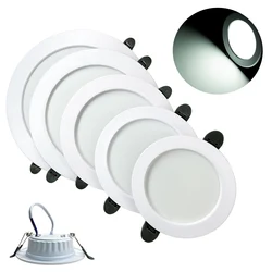 6W 9W 12W 18W 24W LED Oprawa wpuszczana sufitowa typu Downlight 220V SMD Zimna biel 6000K Energooszczędna biała lampa do wystroju domu