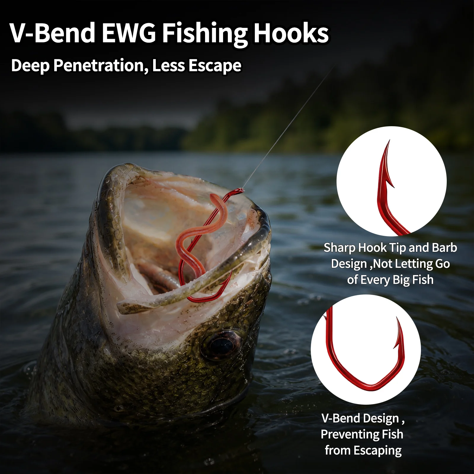 Hameçon Baitholder 9KM, 50-100 - Fishing Hook Offset avis et prix