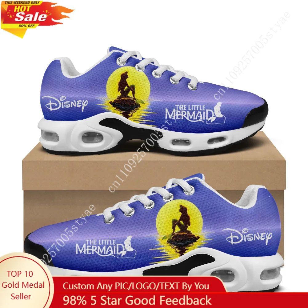 

Кроссовки на воздушной подушке Disney Ariel The Little Mermaid, мужская и женская спортивная обувь, легкая обувь для пешего туризма и альпинизма, обувь на заказ