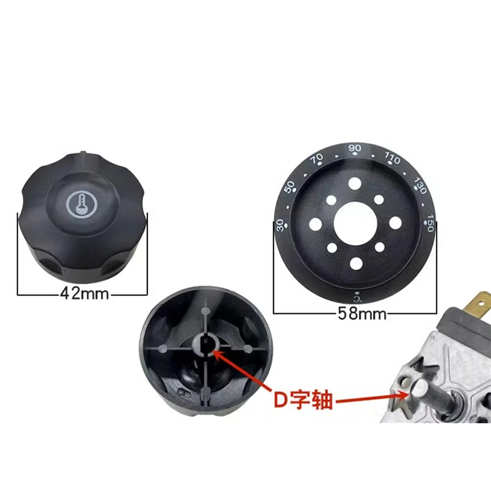 50-300 ℃   Ручка переключателя для электрических духовок, колбасных печей, фритюрницы, регуляторы температуры, крышки переключателей, электрические фритюрницы, вода
