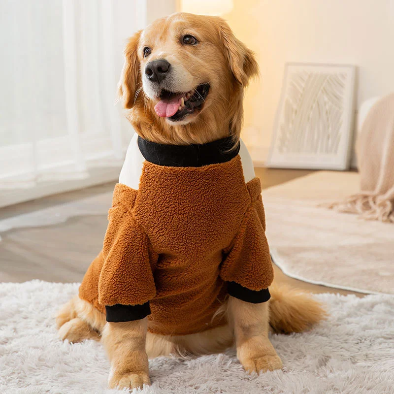 Autumn And Winter Dog Warm Sweatshirts Casual Style Medium and Large Dog Two-Legged Clothes Golden Retriever Samoyed Pet Clothes