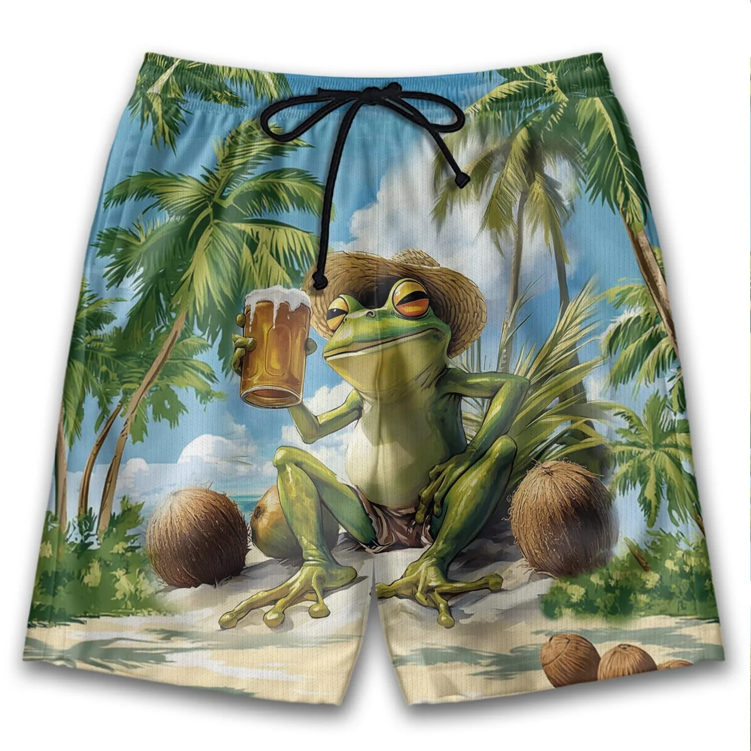 Мужские шорты-лягушка с 3D принтом