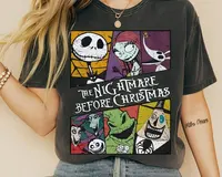Camisa Vintage de pesadilla antes de Navidad Jack Skellington Sally Oogie Boogie camiseta fiesta de Halloween 2025 camisas