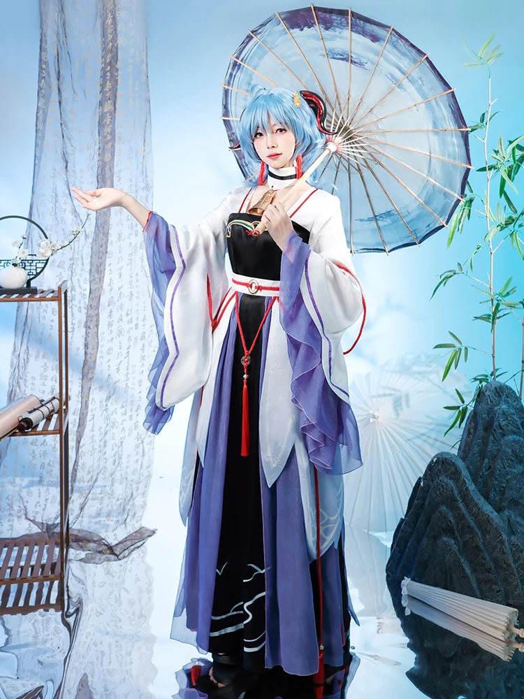 

[In Stock]ROLECOS Ganyu Cosplay Costume Game Genshin Impact Ganyu Hanfu Women Dress Halloween Carnival Party Fullset Outfit