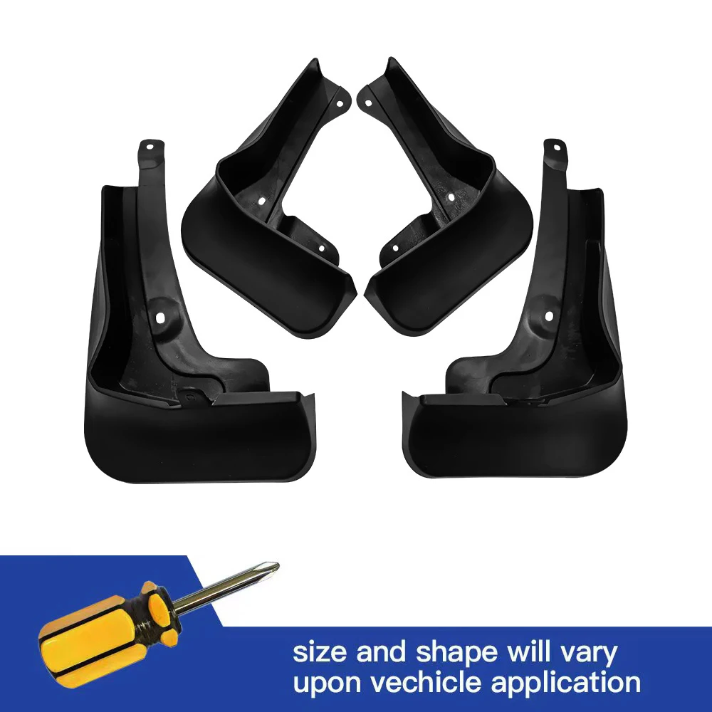 4Pcs Front & Rear Mud Flaps Splash Guards Mudguards Black For Honda HRV HR-V Vezel LX EX & EX-L 2019 2020 2021