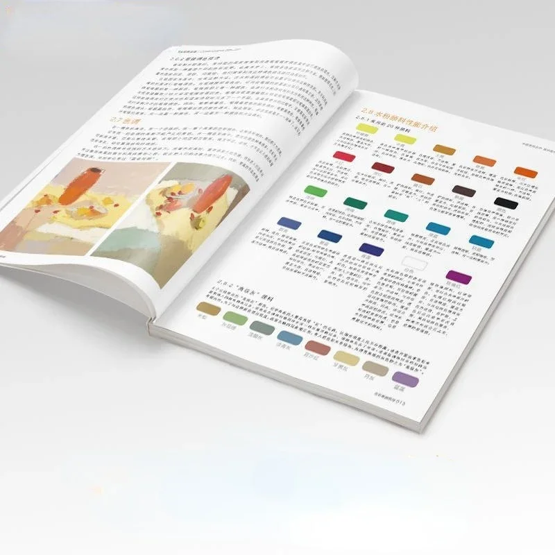 Gouache Painting Technique Tutorial Book Drawing Coloring Learning Book Detailed Instruction Aquarelle Cuadernos De Dibujo