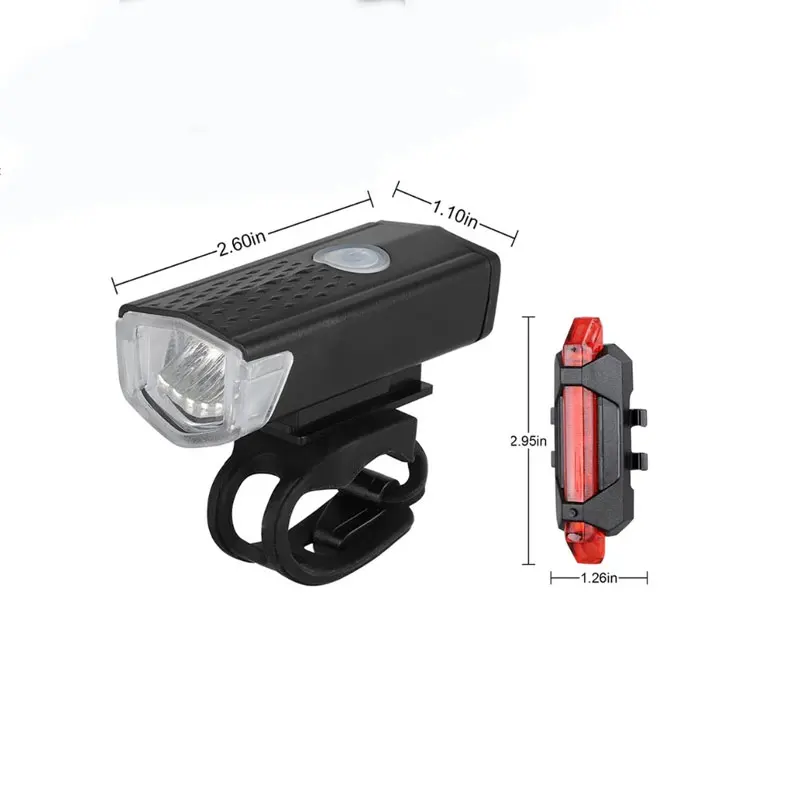 Luce per bicicletta ricaricabile USB LED spia di sicurezza per ciclismo anteriore posteriore lampada da ciclismo per esterni Set parti per Mountain