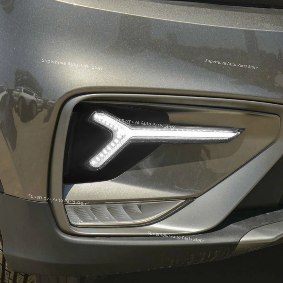 For Geely Atlas/ Proton X70 2018-2021 Daytime running light Modification 3 colors  Flowing light Turn signals Front fog light