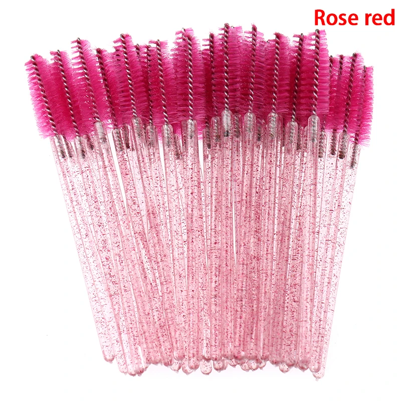 Brosse à cils jetable en cristal, peigne, Extension de cils, baguettes de Mascara, maquillage professionnel, outil de beauté, 50 pièces