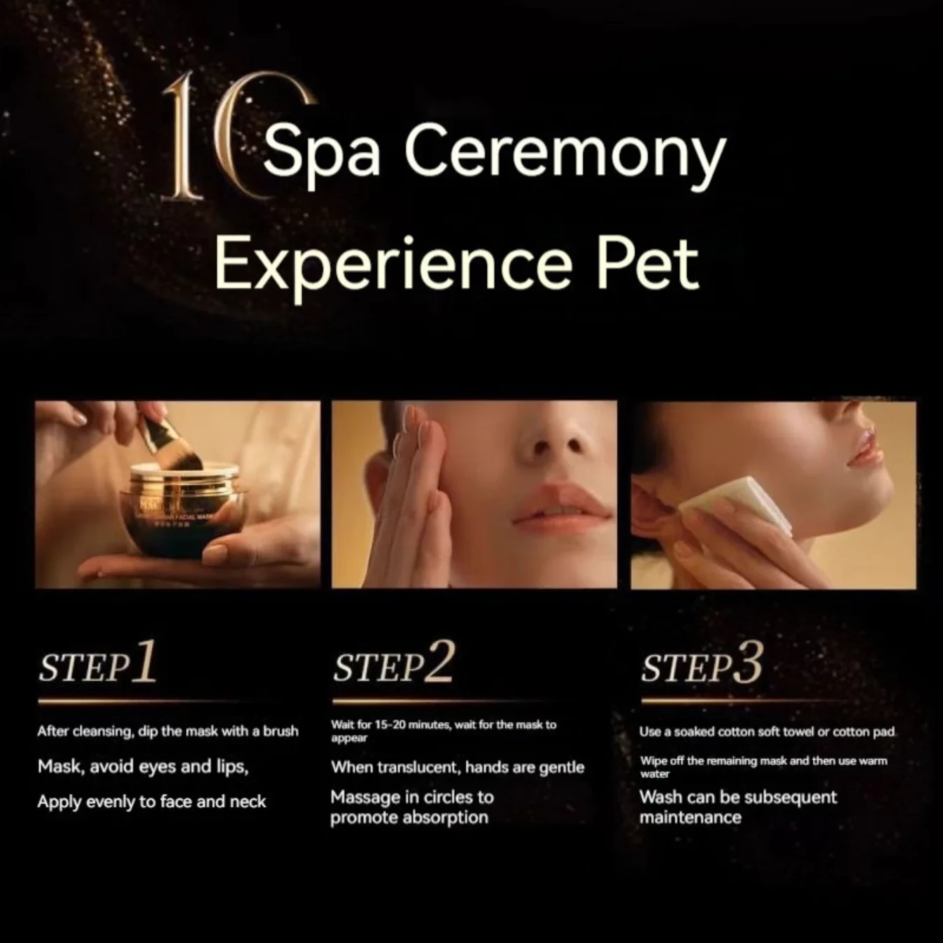 MAOGEPING masque Facial au Caviar de luxe Essence à haute Concentration hydratant en profondeur blanchissant réparateur et masque de sommeil exquis