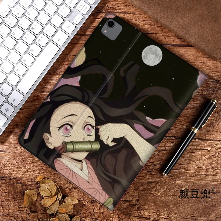 Capa de silicone para iPad, Kamado, Nezuko, Moon, Anime, Air 3, 4, 5, 10.9, Mini, 3, 5, 6, Pro 12.9, 11 ", 10"