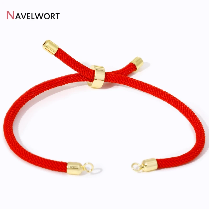 3/5Pcs/Lot Adjustable Slider Bracelet For Women,Nylon Semi-finished Bracelets Fittings,Rope Chain For Jewelry Making Findings