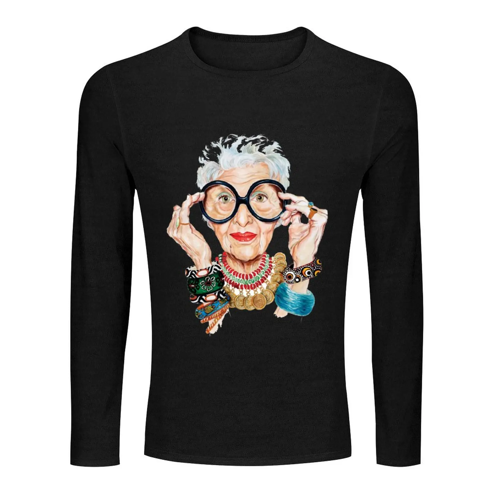 Iris Apfel Long T-Shirt Aesthetic clothing kawaii clothes graphics t shirt quick-drying t-shirt slim fit t shirts for men