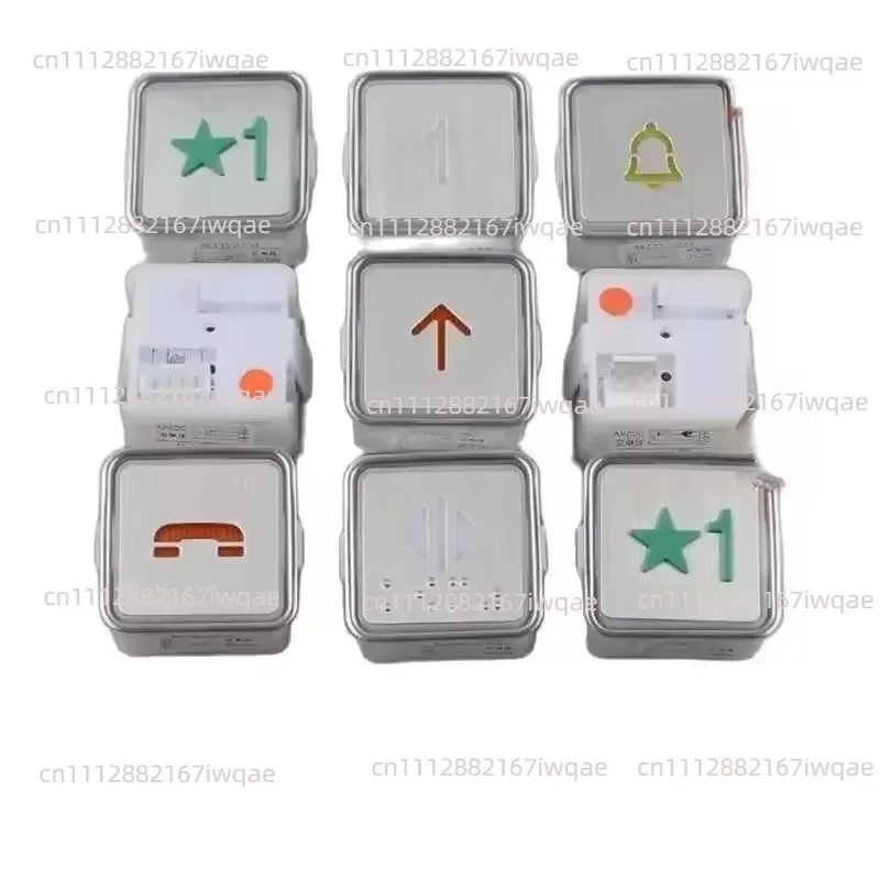 5pcs Elevator Push Button Square Stainless Steel Universal Button MT42 MTD270 Lift Parts