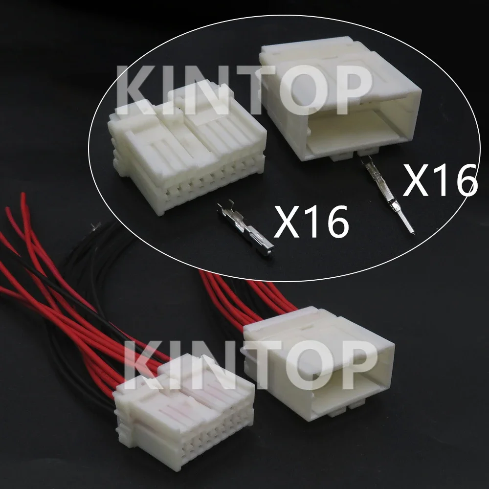 

1 Set 16 Pins MG653019 MG643016 AC Assembly Car Mirror Electric Wire Docking Socket for Nissan 1123371-1 1123350-1 7283-5995