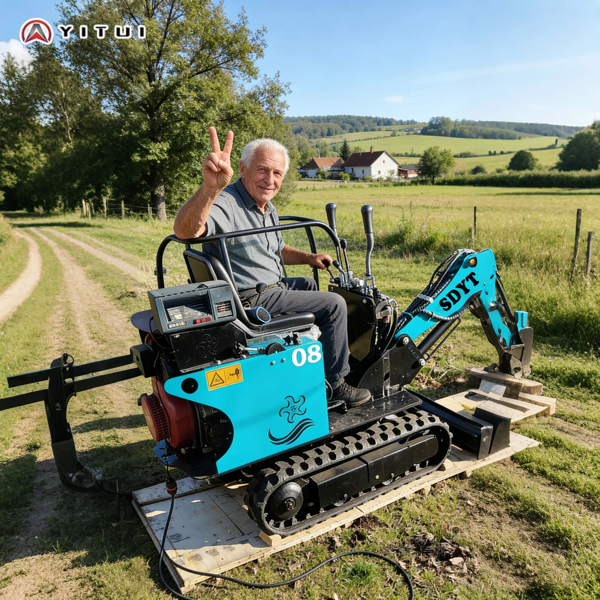 

Ce Epa Euro 5 Mini Excavator 0.8 Ton Quick Delivery Customized Mini Digger High-Quality Mini Excavator