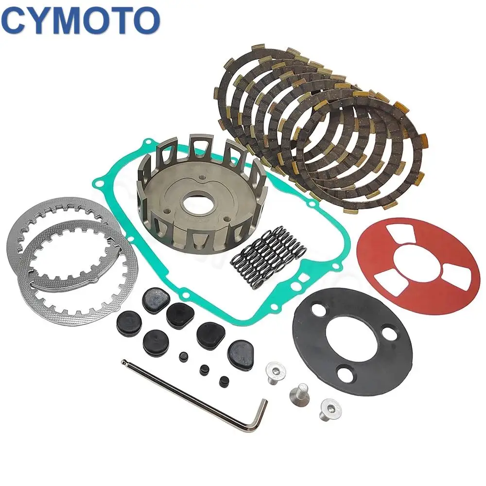 

For Yamaha Blaster 200 YFS200 1988-2006 ATV CNC Heavy Duty Billet Clutch Basket Gasket Kit Hexagonal Wrench Separator Plates