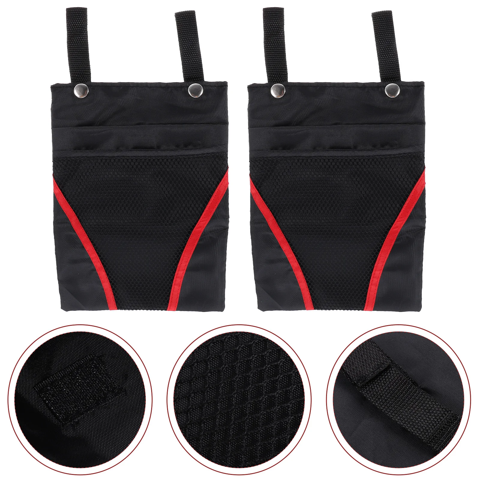 

2Pcs Premium Hanging Bag Multi Pockets Easy Open Close for Bicycle Scooter Electromobile Fashionable Hanging Bag
