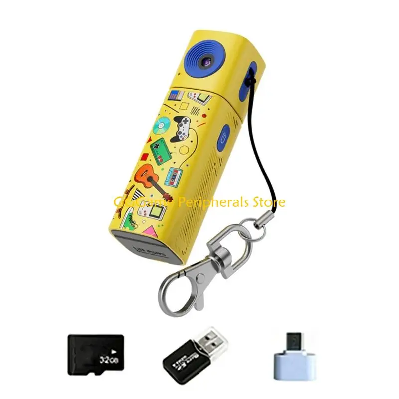 

U55B Tiny Keyring Camera 2K Recording Screen Design Comes With 32GB Memory