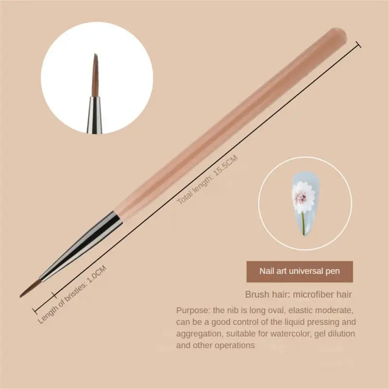 1PCS UV Gel Nail Brush Liner Painting Pen Manicure Acrylic Drawing Brush For Nail Art Design Nails Tip Display Painting Tool