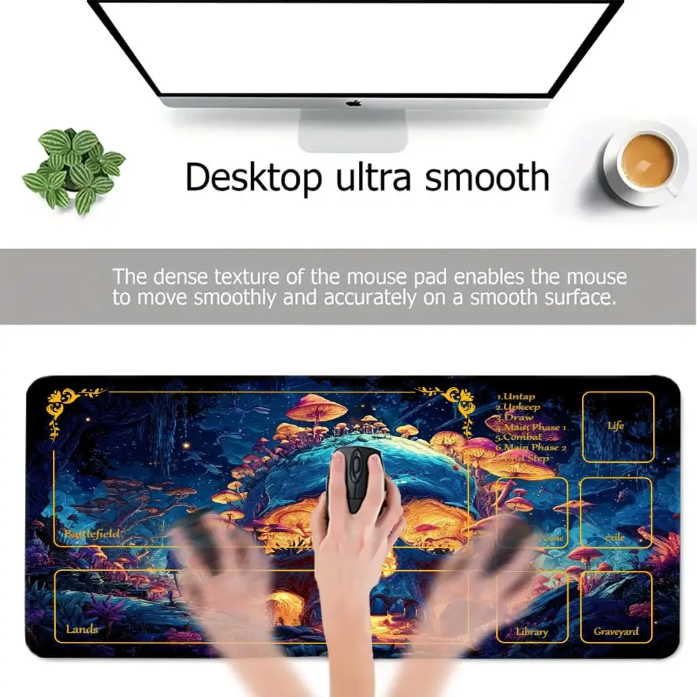 35X60CM Fantasy Skull Mouse Pad Non-Slip Magic Zones Card Playmat Tabletop Rug Game Mat  Duel Commander Gaming Deskmat Beginner