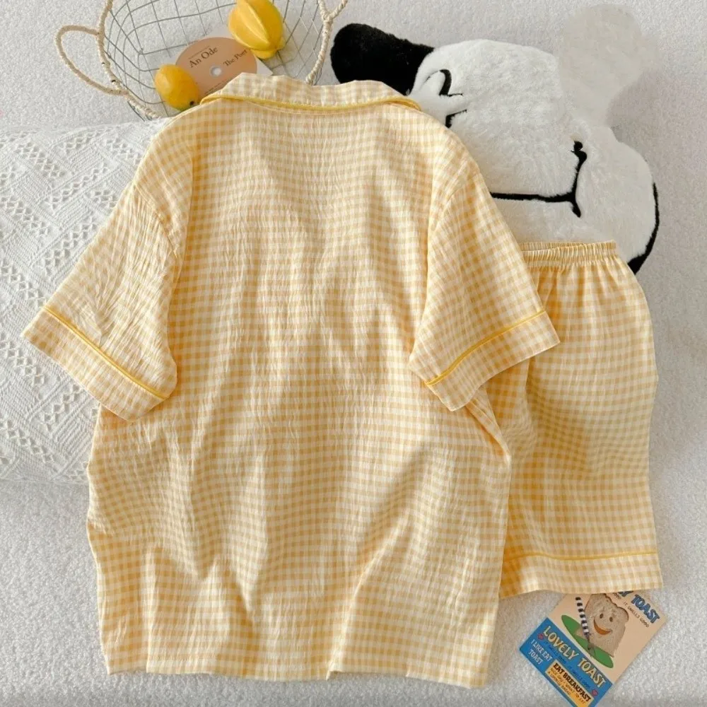 

Милый пижамный комплект с короткими рукавами и героями мультфильмов, ночная рубашка для собак, кошек, щенков и кошек, рубашка на пуговицах, летняя ночная рубашка из двух предметов с котенком