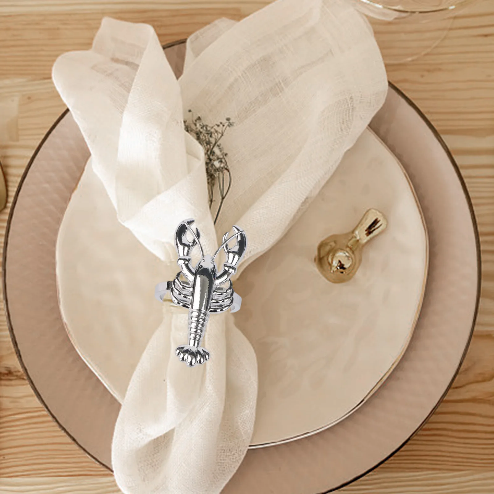 

As Shown Marine Decor Dinner Accessories Long-lasting Use Sturdy Metal Construction Suitable For Family Gatherings