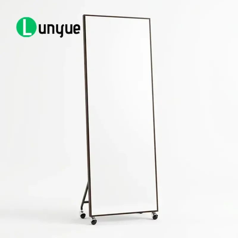Rectangular Floor to Ceiling Full Body Mirror Ultra White Explosion Proof Mobile Standing Mirror for Home Bedroom Dressing