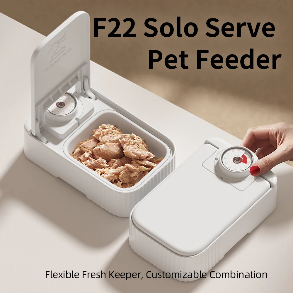 Petwant 2024 New Pet Single Meal Feeder 48h Timing Ice Crystal Box Fresh-keeping Anti-splash Dustproof and Anti-insect Cat Food